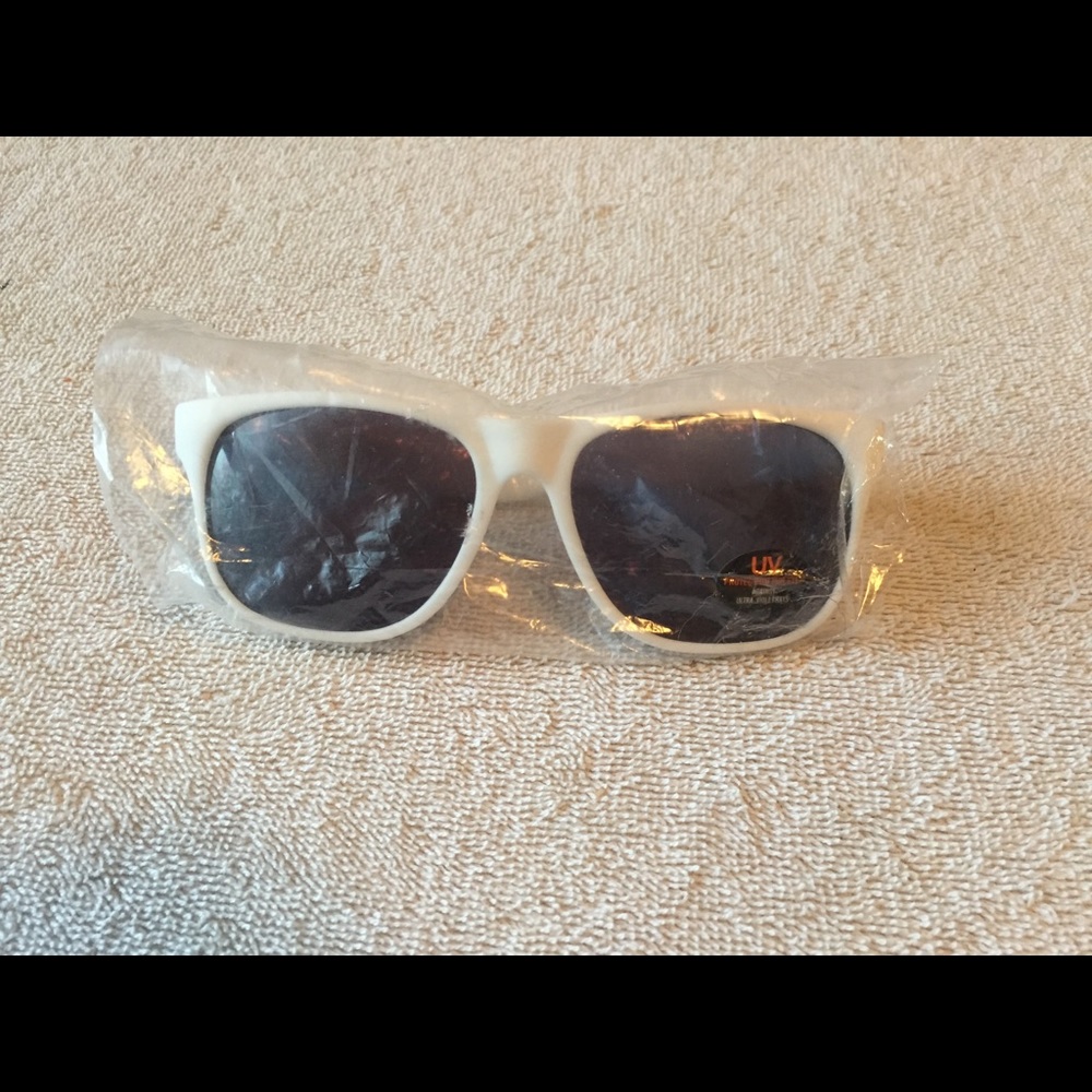 White Frame Sunglasses - NEVER USED